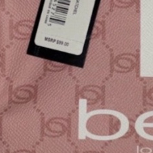 Bebe BNWT PU Mini Blush Pink Satchel with Crossbody Strap In Plastic - Picture 8 of 8